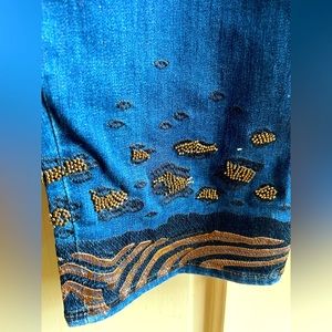NWT Chico’s Animal Beaded Hem Ankle Jeans (pull on jegging)